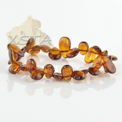 dark cognac drop shaped amber bracelet dark cognac drop shaped amber bracelet